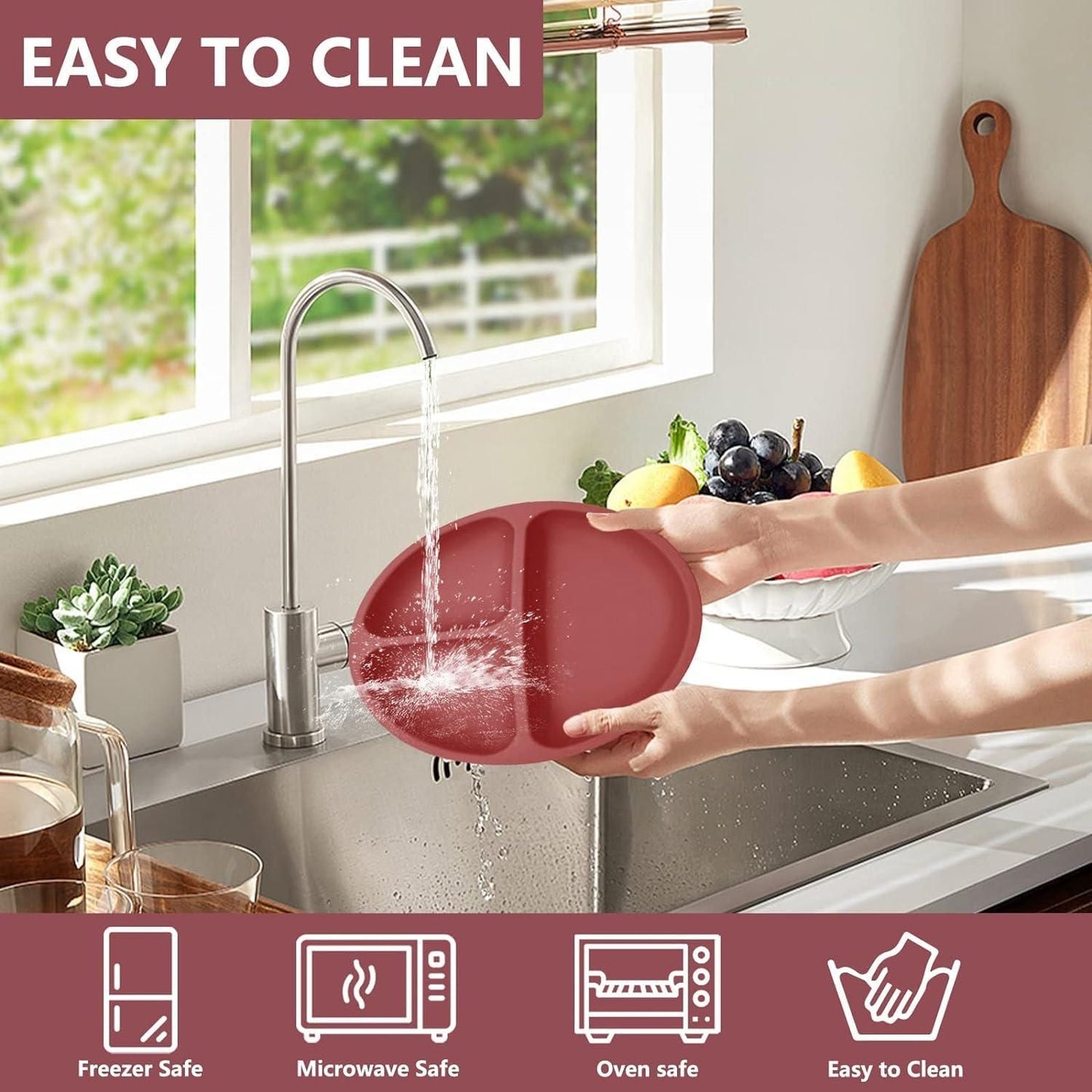 6Pcs Silicone Baby Feeding Set BPA Free (Multicolor)